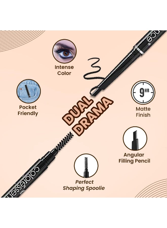 Coloressence 2-IN-1 Expert Eyebrow Pencil, Brown, 0.25gm | Brow Definer with Spoolie | Lasts Upto 12hrs | Long Lasting & Matte Finish - Image 3